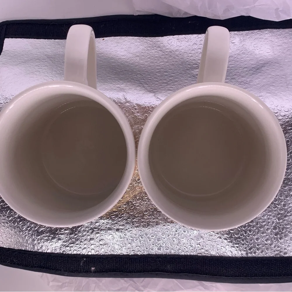 Pier One Moroccan Earthenware Made in England Coffee Mugs 2pcs 10oz
